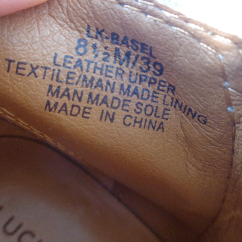 Lucky Brand Basel Leather Green Almond Toe Ankle Bootie Block Zipper Size 8.5M - Picture 5 of 10